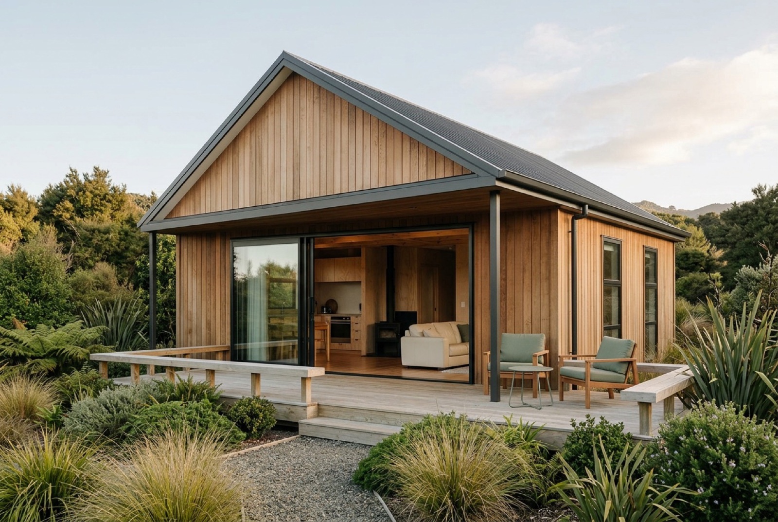 Kōwhai 60, cedar weatherboard