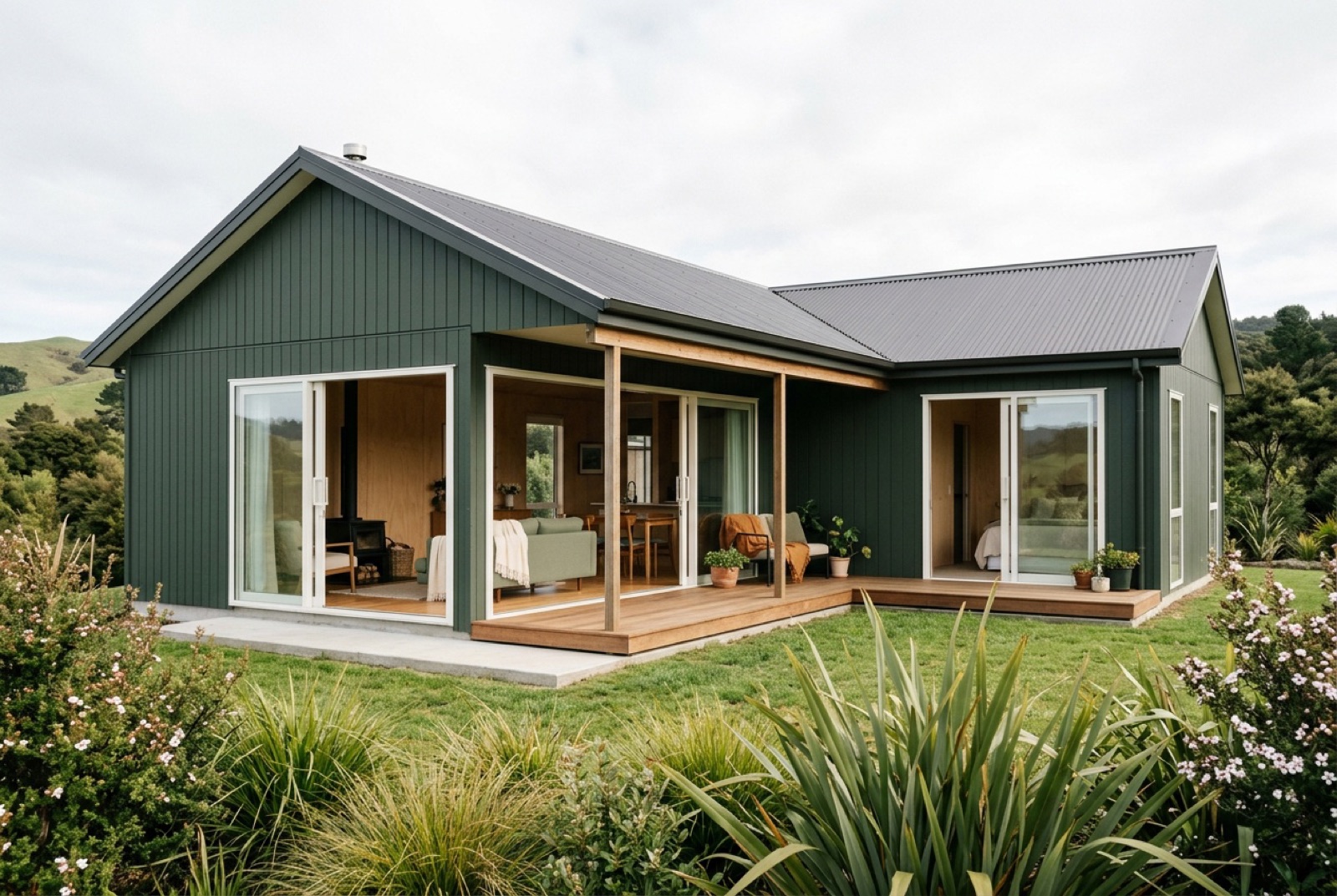 Kōwhai 60, painted shiplap