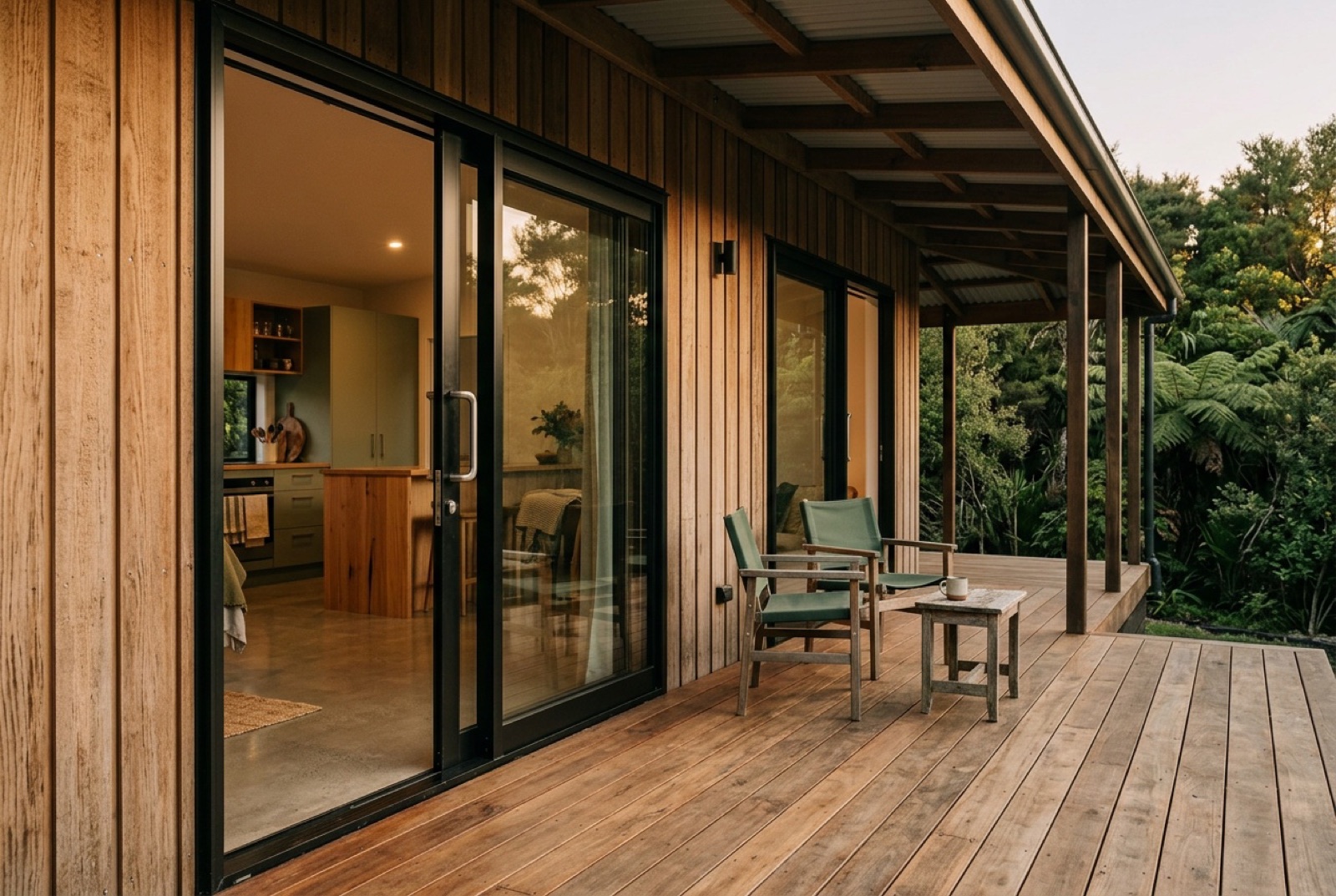Rātā 70, deck at dusk